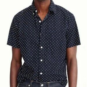 J. CREW Men’s Classic Fit Short-sleeve Button Shirt Polka Dot (Size Medium)